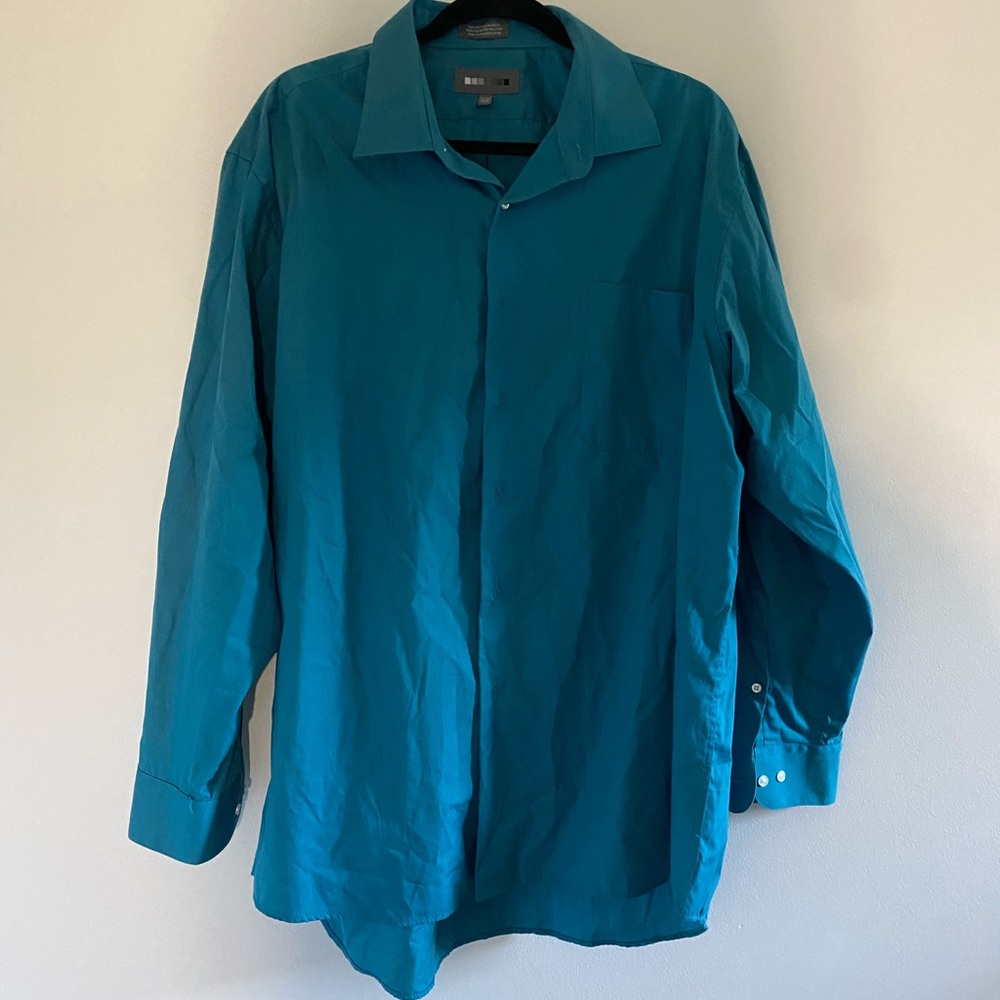 #50 Extra large teal men’s button up shirt